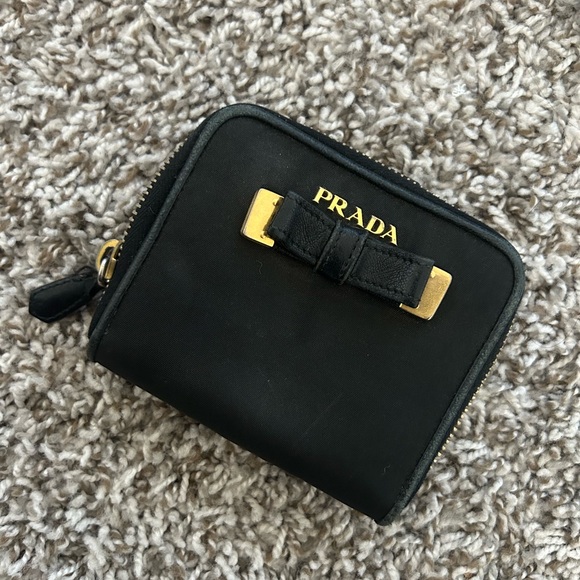 Prada Black Wallet with Gold Accents - Picture 1 of 6